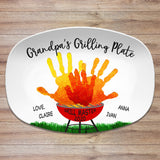 Handprint Grilling Plate | Father's Day • Birthday • Grill • Custom Platter