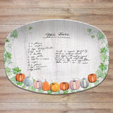 Thanksgiving Fall Handwritten Recipe Platter