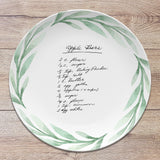 Recipe/Note Handwritten Personalized Plate | 10" Round