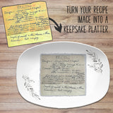 Vintage Recipe Personalized Platter | Handwriting • Recipe Card • Keepsake