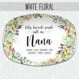 My Favorite People Floral Personalized Platter | My Greatest Blessings | Mother's Day, Grandparent, Mom, Teacher, Coach, Aunt