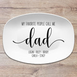 My Favorite People ~ Black & White Custom Personalized Platter ~ Mom β’ Grandma β’ Dad β’ Grandpa β’ Aunt β’  Coach β’ Teacher