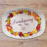 Friendsgiving • Happy Fall • Leaves Thanksgiving Personalized Platters