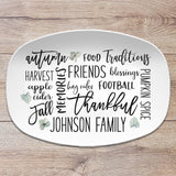 Fall Thanksgiving Personalized Platter