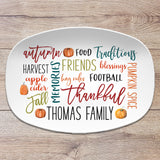 Fall Thanksgiving Personalized Platter 