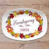 Friendsgiving • Happy Fall • Leaves Thanksgiving Personalized Platters