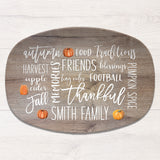Fall Thanksgiving Personalized Platter
