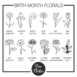 Grandma's Garden ~ Birth Month Flower Family Custom Personalized Platter