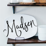 Large Script Personalized Platter 