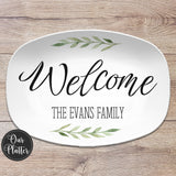 Welcome • Gather • Custom Family Personalized Platter