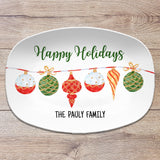 Christmas Ornaments Holiday Custom Personalized Platter