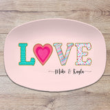 Love Heart Valentine Personalized Platter