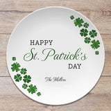 St. Patrick's Day Shamrock Clover Personalized Plate Platter