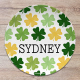St. Patrick's Day Clover Shamrock Personalized Plate