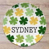 St. Patrick's Day Clover Shamrock Personalized Platter