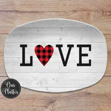 Love Heart Design Personalized Platter
