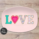 Love Heart Valentine Personalized Platter