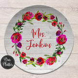 Teacher Valentine Personalized Plates