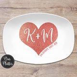 Valentines Since Rose Gold Heart Design