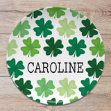 St. Patrick's Day Clover Shamrock Personalized Plate
