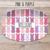 Easter Bunny Peeps Personalized Platter