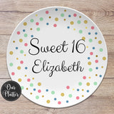 You Are Special Personalized Plate, Dots, Sprinkles, Confetti, 10" Plate, Milestone Birthday, Special Day, Sweet 16