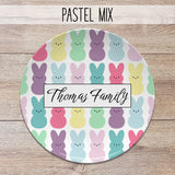 Easter Plates, Bunny Peeps Personalized Plates, Happy Easter Gift, Easter for Girls, Easter for Boys, Rabbit Basket Gift