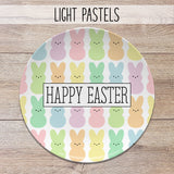 Easter Plates, Bunny Peeps Personalized Plates, Happy Easter Gift, Easter for Girls, Easter for Boys, Rabbit Basket Gift