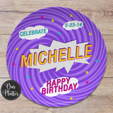 Superhero Birthday Personalized Plate, Happy Birthday 10" Plate, Super Girl Power Plate, Party Plate, Kids Plastic Plate, Teen Birthday,