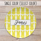 Easter Plates, Bunny Peeps Personalized Plates, Happy Easter Gift, Easter for Girls, Easter for Boys, Rabbit Basket Gift