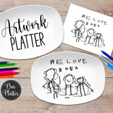 Custom Kid’s Drawing Artwork Platter