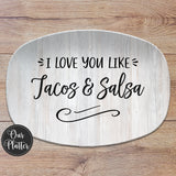 I Love You Like Personalized Platter 