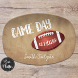 Game Day Football, Tailgate, Superbowl Party Personalized Platter