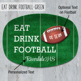 Eat Drink Football Game Day Tailgating Personalized Platter, Super Bowl Hostess Gift, Football Party