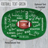 Football Text Personalized Platter, Tailgate, Game Day, Super Bowl Party Serving Tray, Gift for Him Football Fan