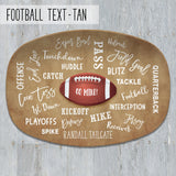 Football Text Personalized Platter, Tailgate, Game Day, Super Bowl Party Serving Tray, Gift for Him Football Fan