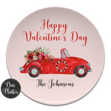 Red Vintage Car Valentine Personalized Plate