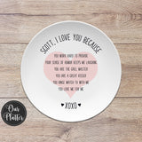 Custom Text "I Love You Because"
