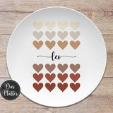 Hearts Personalized Plate