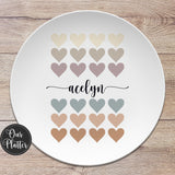 Hearts Personalized Plate