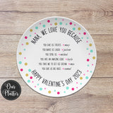 Custom "We Love You Because"