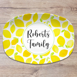 Lemons Personalized Custom Platter