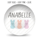 Easter Bunny Personalized Plates