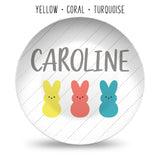 Easter Bunny Personalized Plates