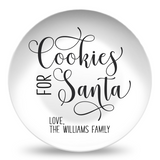 Cookies for Santa Personalized Plate