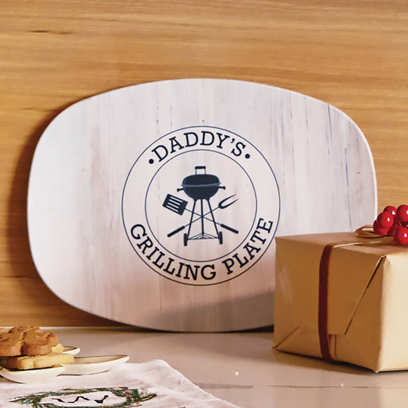 daddy's grilling plate personalized platter