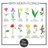 Birth Month Flower Family Personalized Platter ~ Grandma's Garden