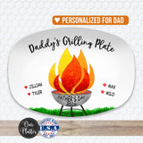 BBQ Grilling Personalized Platter, Daddy's Grilling Plate, Father's Day, Valentine, Custom Gift for Him for Birthday