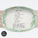 Handwritten Recipe Platter | Transfer from Photo