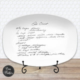 Handwritten Recipe Platter | Transfer from Photo